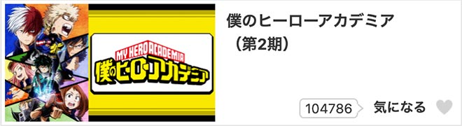 僕のヒーローアカデミア（第2期） dアニメストア