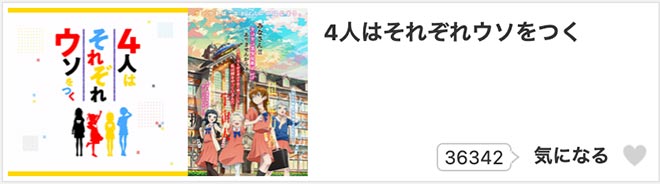 4人はそれぞれウソをつく・dアニメストア